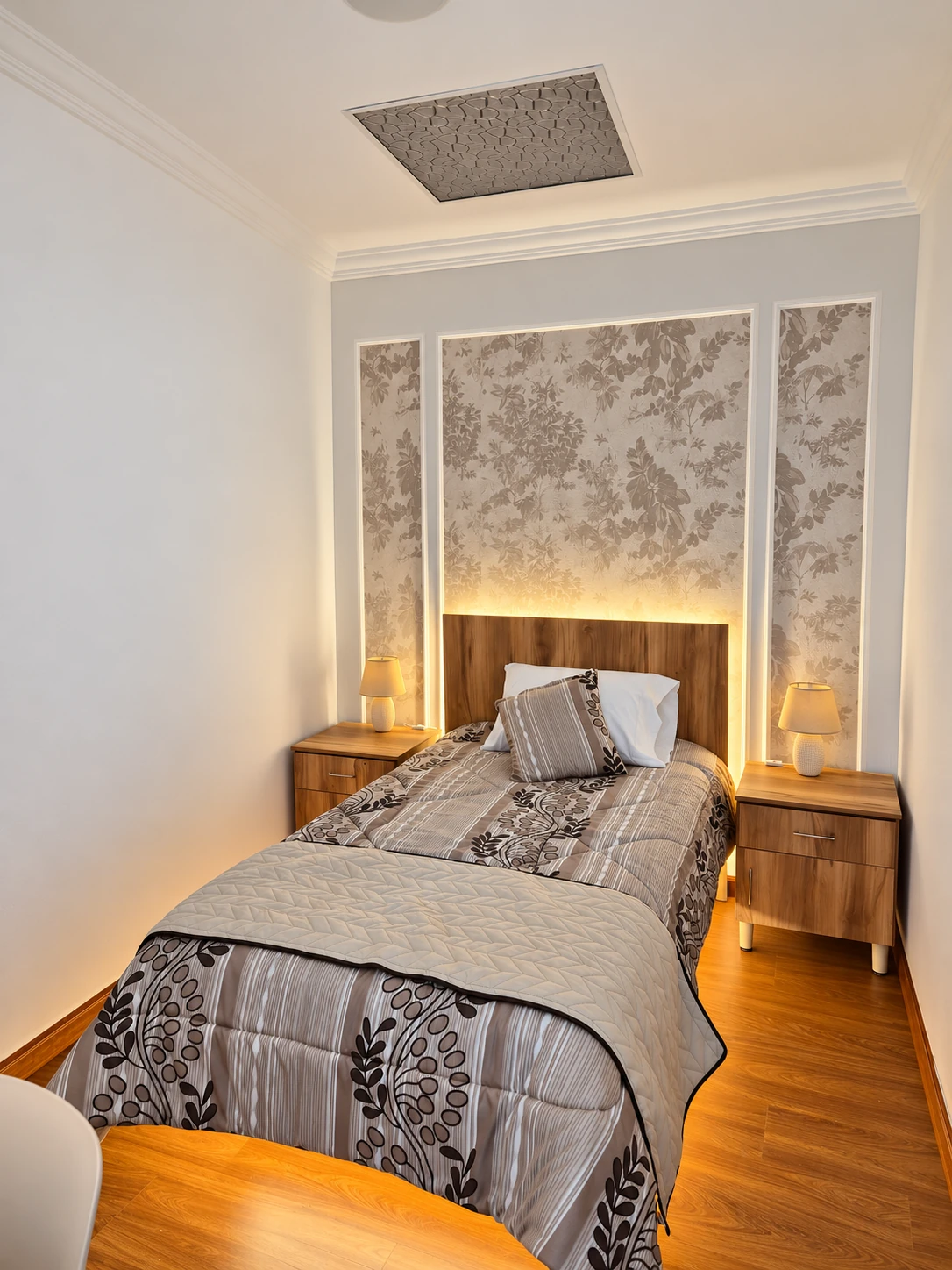 Habitación con cama individual del Departamento 01