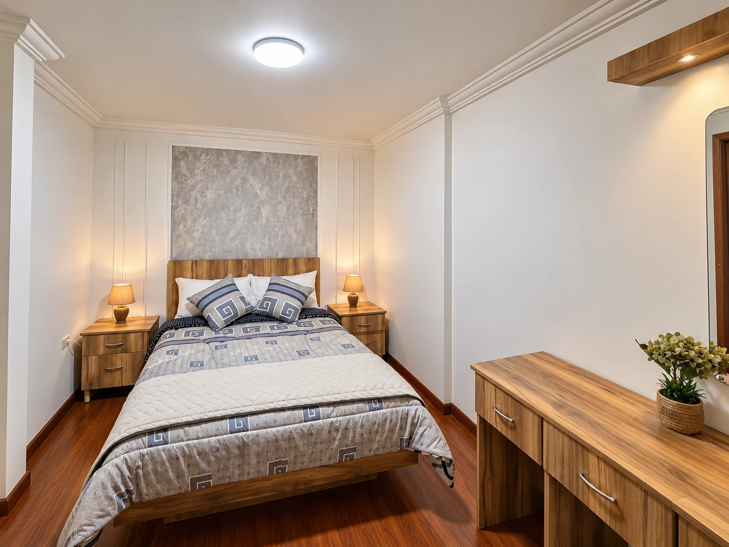 Habitación con cama doble del Departamento 02